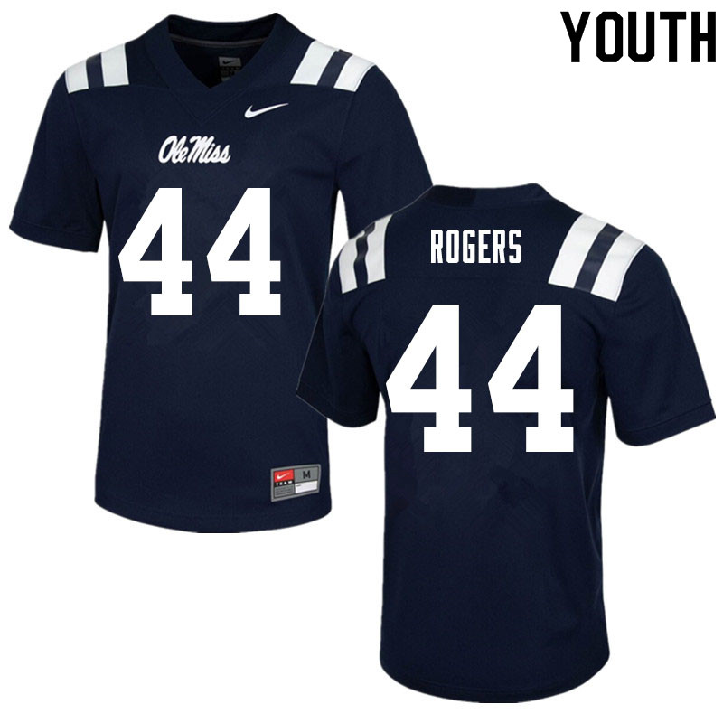 Payton Rogers Ole Miss Rebels NCAA Youth Navy #44 Stitched Limited College Football Jersey YUC7858RC
